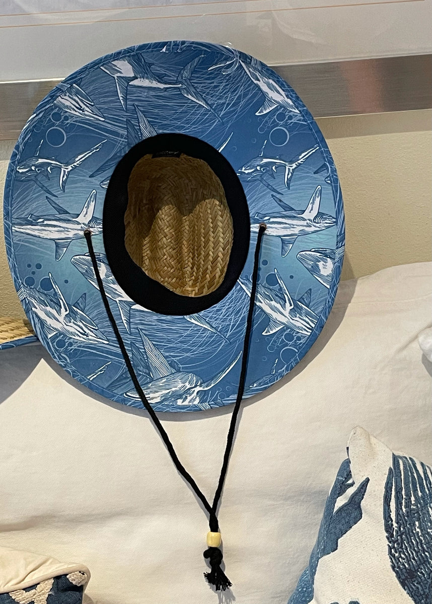 Anna Maria Island, FL Shark Brim Lifeguard Straw Hat – Saltwater Born
