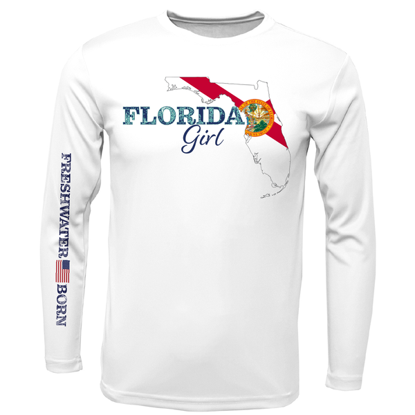 Florida Girl Freshwater Born Girl's Long Sleeve UPF 50+ Dry-Fit Shirt