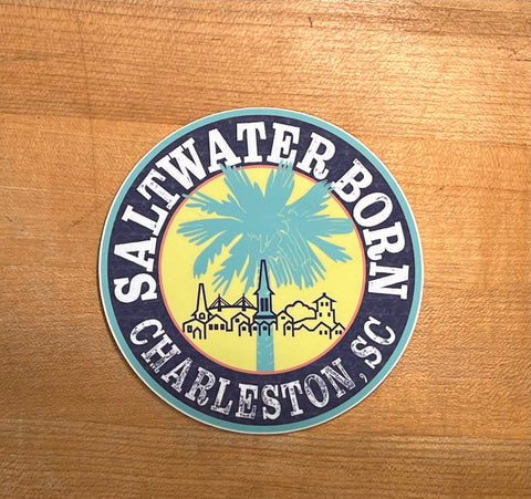 Saltwater Born Charleston Sticker