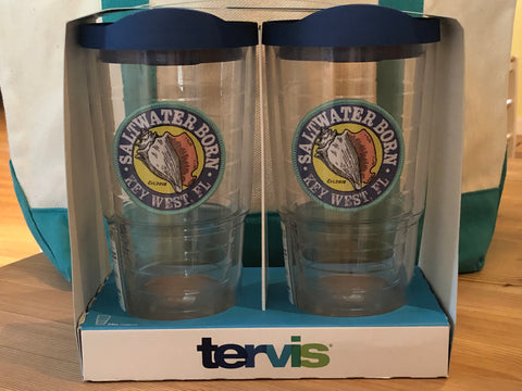 2 Pack 24oz. Saltwater Born Tervis Tumblers (Lids Included)