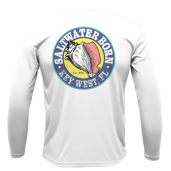 Key West, FL USA Born Boy's Long-Sleeve UPF 50+ Dry-Fit Shirt