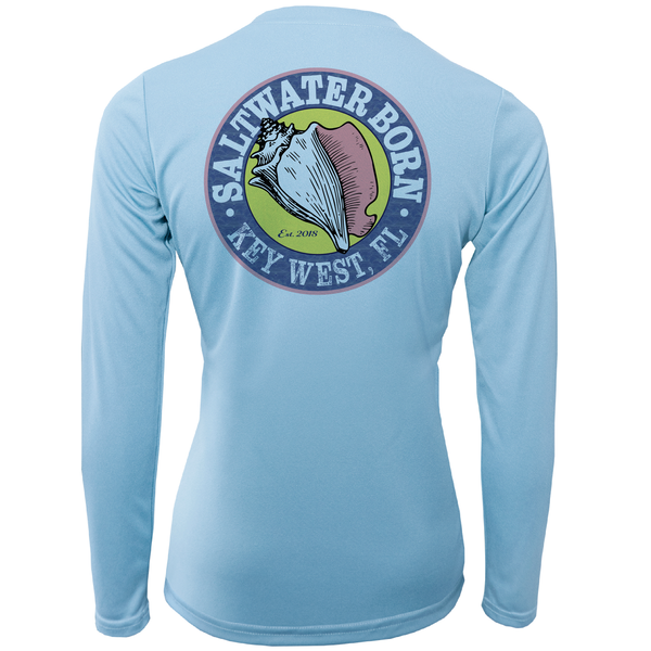 Key West, FL "Saltwater Hair...Don't Care" Long Sleeve UPF 50+ Dry-Fit Shirt