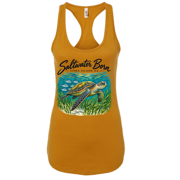 Tybee Island, GA Turtle Women's Tank Top