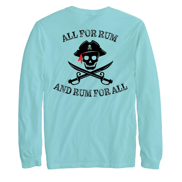 New York Freshwater Born "All For Rum and Rum For All" Men's Cotton Long Sleeve Shirt