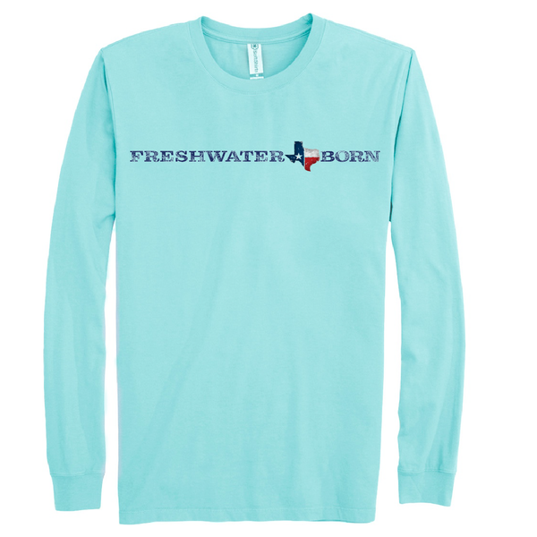 Texas Freshwater Born Linear Logo Women's Cotton Long Sleeve Shirt