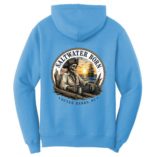Outer Banks, NC Pirate Men's Cotton Hoodie