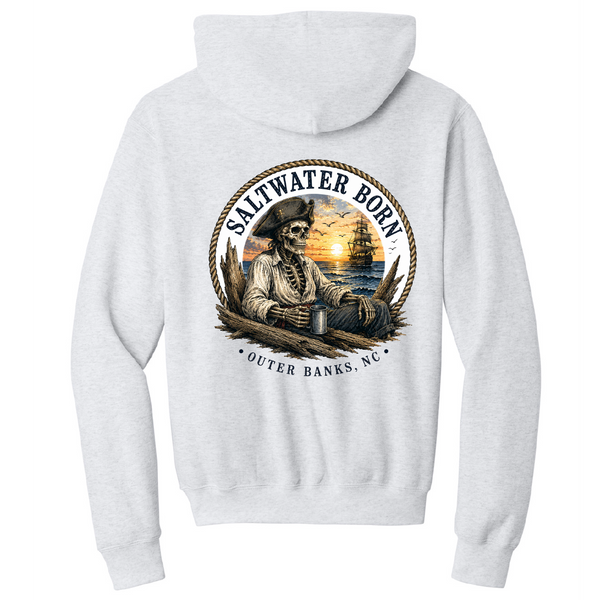 Outer Banks, NC Pirate Men's Cotton Hoodie