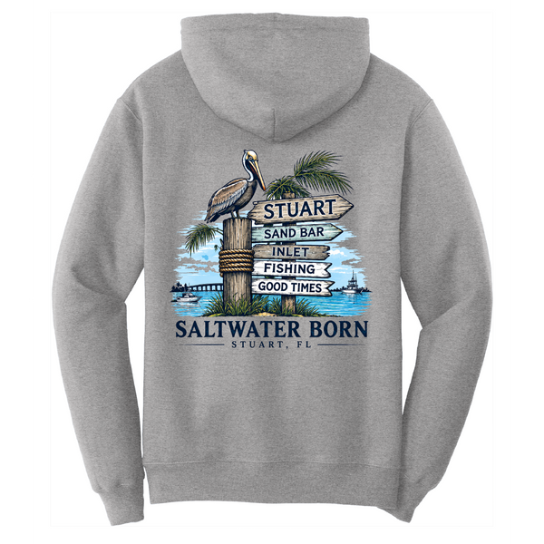 Stuart, FL Coastal Crossroads Men's Cotton Hoodie