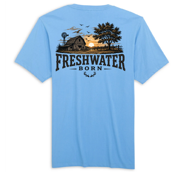 Freshwater Born- Heartland Heritage Men's Cotton Tee