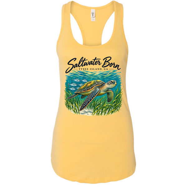 Tybee Island, GA Turtle Women's Tank Top