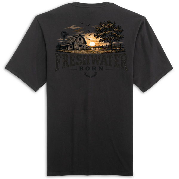 Freshwater Born- Heartland Heritage Men's Cotton Tee