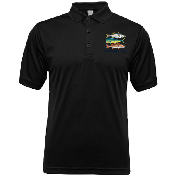 Stuart, FL Fishing Trio Men's Short Sleeve UPF 50+ Dry-Fit Polo