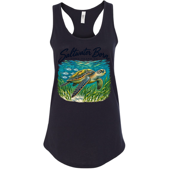 Tybee Island, GA Turtle Women's Tank Top