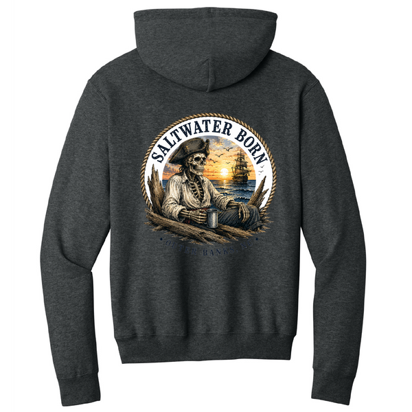 Outer Banks, NC Pirate Men's Cotton Hoodie