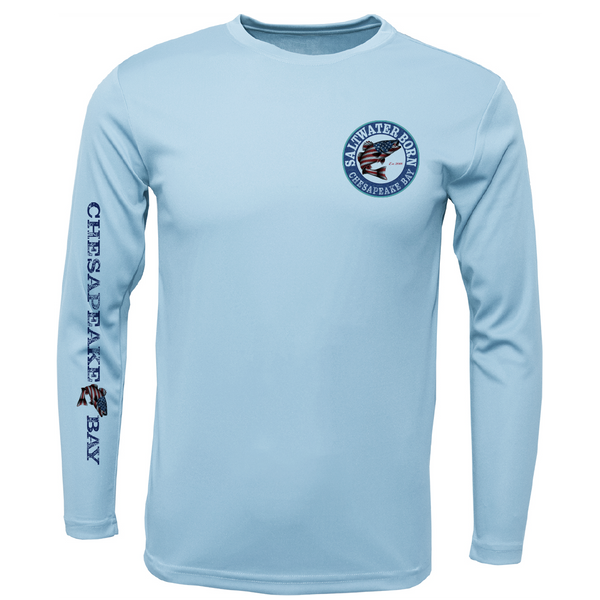 Chesapeake Bay USA Rockfish Men's Long Sleeve UPF 50+ Dry-Fit Shirt