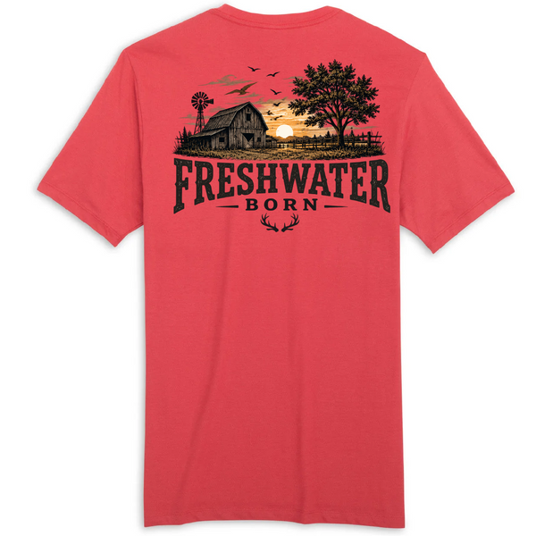 Freshwater Born- Heartland Heritage Men's Cotton Tee