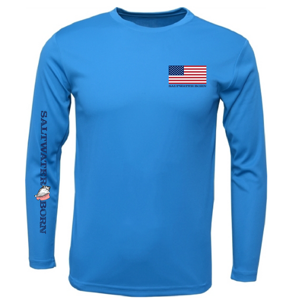 USA Hammerhead Men's Long Sleeve UPF 50+ Dry-Fit Shirt