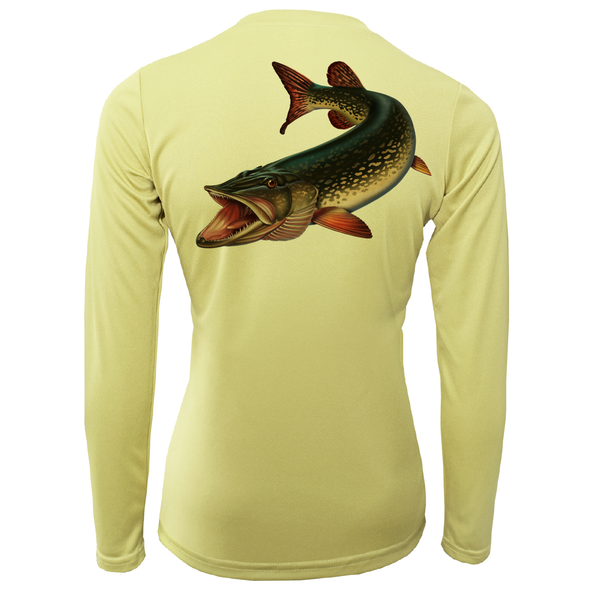 Florida Freshwater Born Pike Women's Long Sleeve UPF 50+ Dry-Fit Shirt