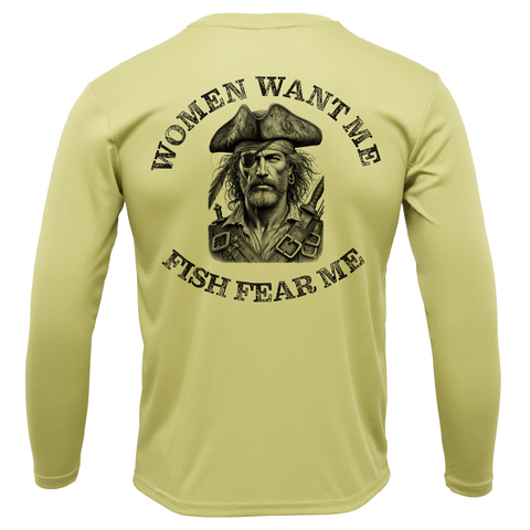 Tampa Bay "Women Want Me, Fish Fear Me" Men's Long Sleeve UPF 50+ Dry-Fit Shirt