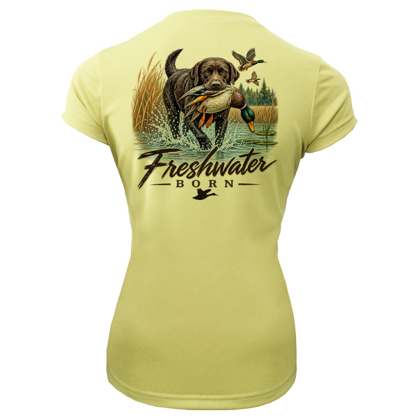 Freshwater Born Marsh Born Women's Short Sleeve UPF 50+ Dry-Fit Shirt