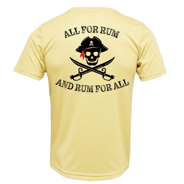 Key West, FL "All For Rum and Rum For All" Men's Short Sleeve UPF 50+ Dry-Fit Shirt