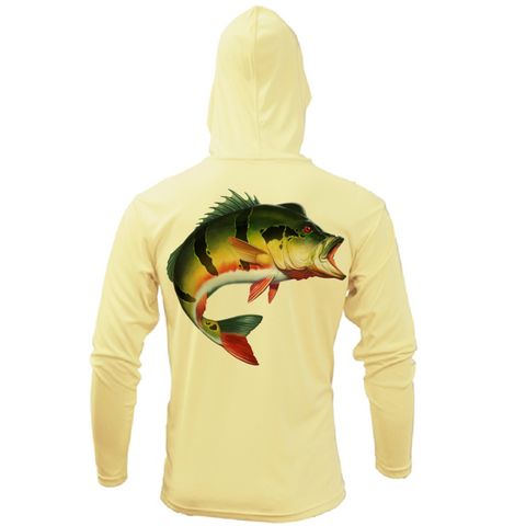 Miami, FL Freshwater Born Peacock Bass Long Sleeve UPF 50+ Dry-Fit Hoodie