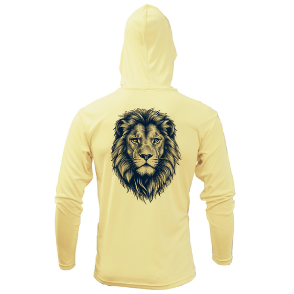 Safari Born, South Africa Lion Men's Long Sleeve UPF 50+ Dry-Fit Hoodie