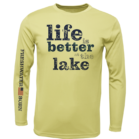 Florida "Life is Better at the Lake" Men's Long Sleeve UPF 50+ Dry-Fit Shirt
