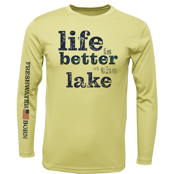 Florida "Life is Better at the Lake" Girl's Long Sleeve UPF 50+ Dry-Fit Shirt