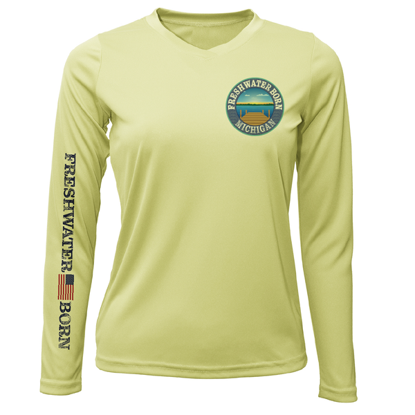 Michigan Freshwater Born Pike Women's Long Sleeve UPF 50+ Dry-Fit Shirt
