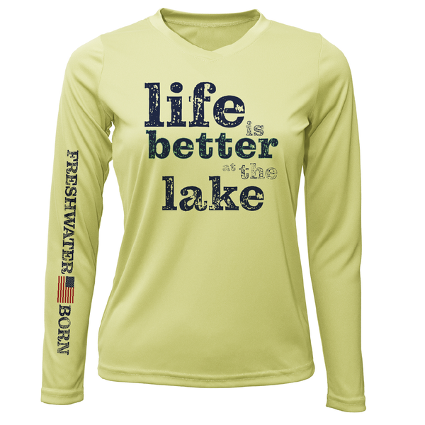 Texas "Life is Better at the Lake" Women's Long Sleeve UPF 50+ Dry-Fit Shirt