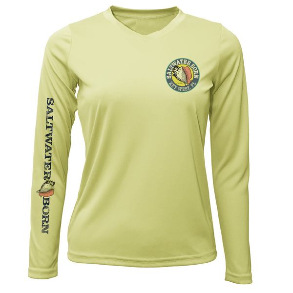 Key West, FL Rooster Women's Long Sleeve UPF 50+ Dry-Fit Shirt