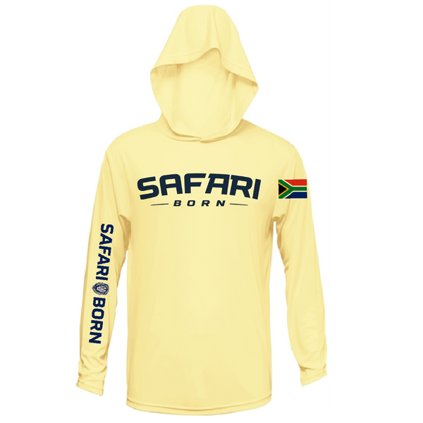 Safari Born, South Africa Lion Men's Long Sleeve UPF 50+ Dry-Fit Hoodie
