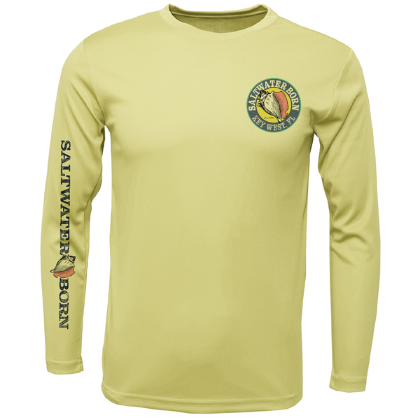 Key West, FL Sunken Pirate Ship Men's Long Sleeve UPF 50+ Dry-Fit Shirt
