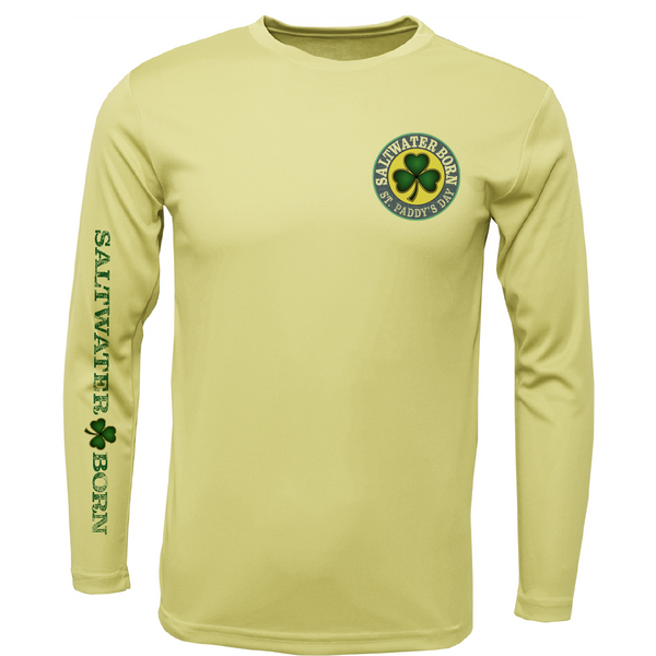 St. Patrick's Day Clover Men's Long Sleeve UPF 50+ Dry-Fit Shirt