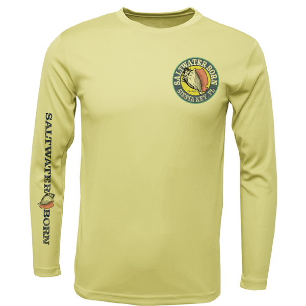 Siesta Key, FL Jaws Men's Long Sleeve UPF 50+ Dry-Fit Shirt