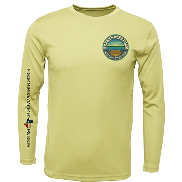 DFW, TX Freshwater Born Kraken Men's Long Sleeve UPF 50+ Dry-Fit Shirt