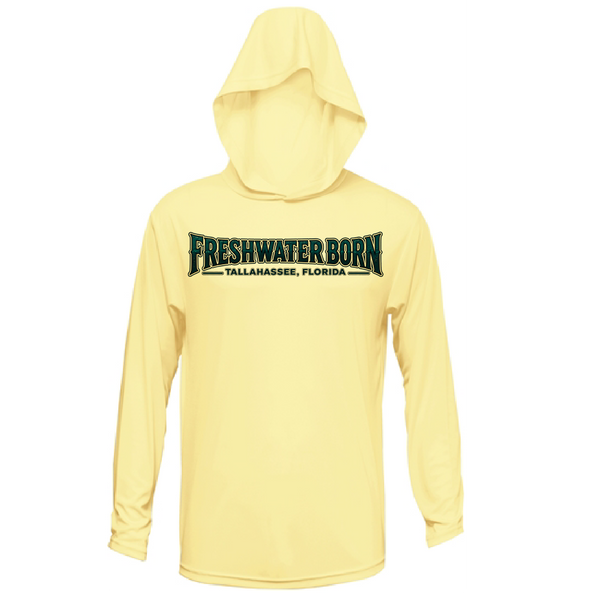 Tallahassee, FL Freshwater Born Largemouth Bass Men's Long Sleeve UPF 50+ Dry-Fit Hoodie