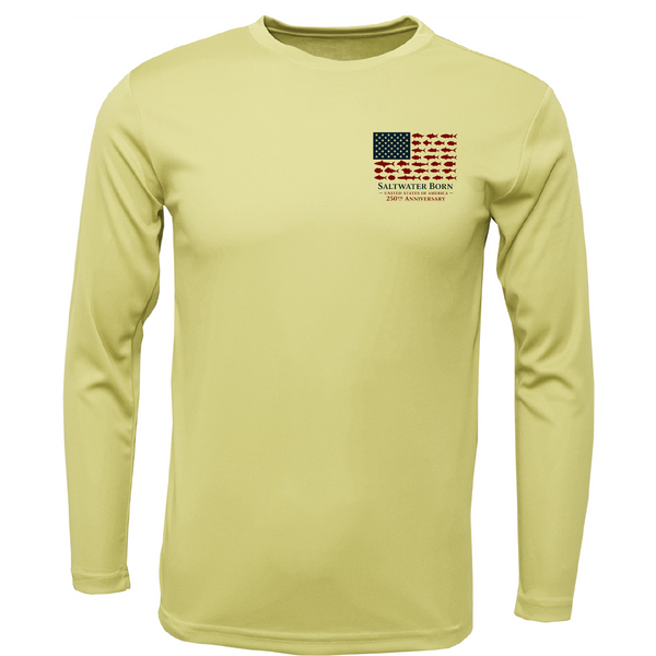 250th Anniversary Fish Flag Men's Long Sleeve UPF 50+ Dry-Fit Shirt