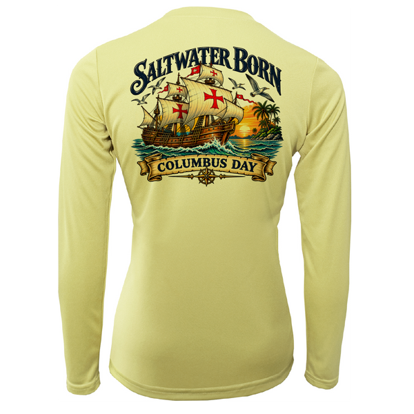 Columbus Day Ship Women's Long Sleeve UPF 50+ Dry-Fit Shirt