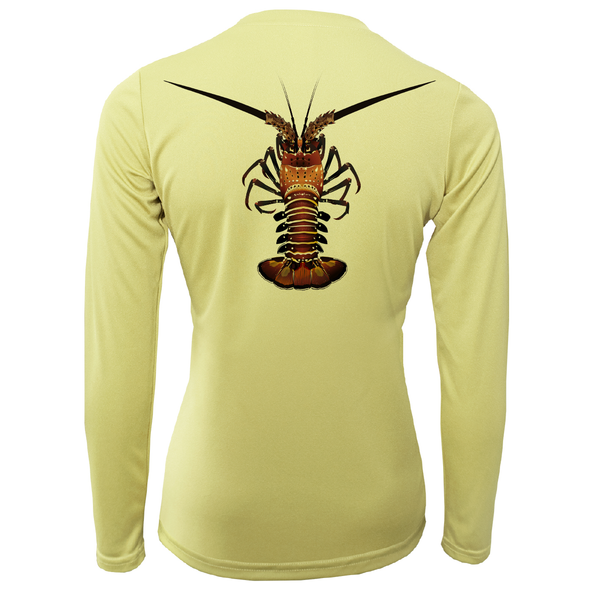 Florida Keys Realistic Lobster Women's Long Sleeve UPF 50+ Dry-Fit Shirt