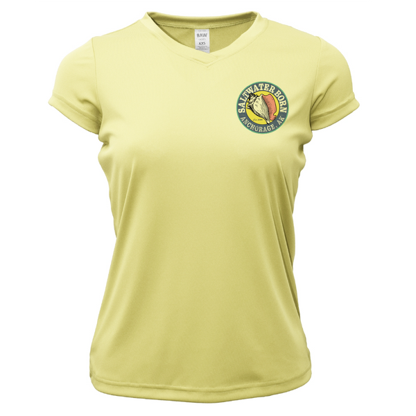 Anchorage, AK Bush Plane Women's Short Sleeve UPF 50+ Dry-Fit Shirt