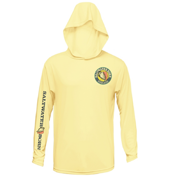 Saltwater Born England's Working Coast Men's Long Sleeve UPF 50+ Dry-Fit Hoodie
