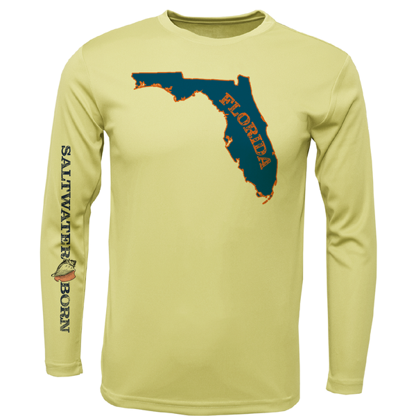 Orange and Blue Gainesville, FL Men's Long Sleeve UPF 50+ Dry-Fit Shirt