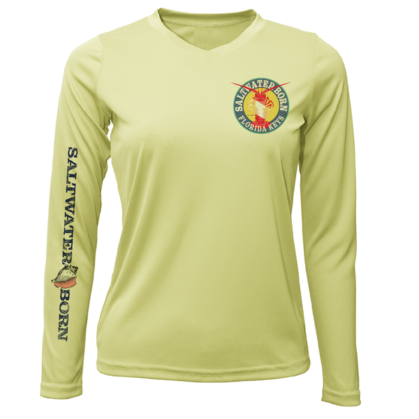 Florida Keys Scuba Lobster Women's Long Sleeve UPF 50+ Dry-Fit Shirt