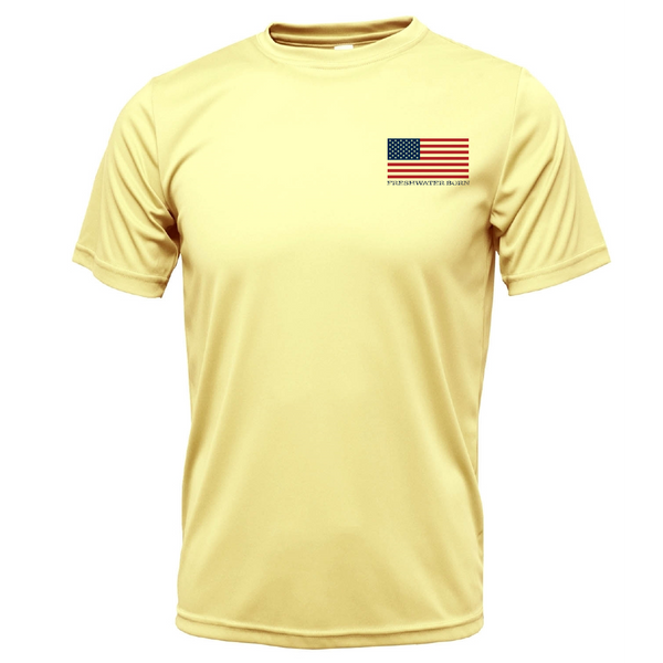 Freshwater Born Duck Hunter USA Men's Short Sleeve UPF 50+ Dry-Fit Shirt
