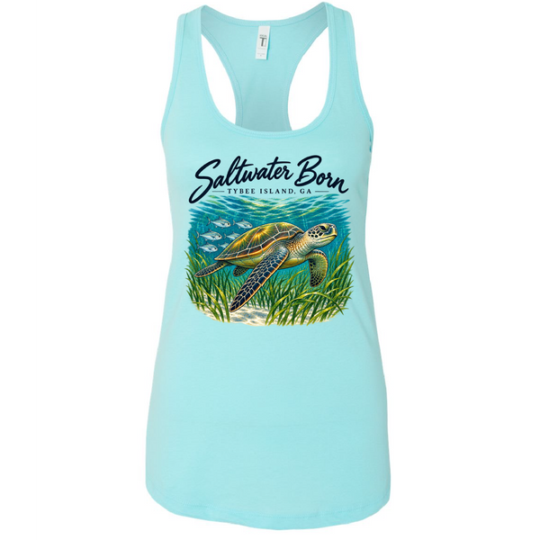 Tybee Island, GA Turtle Women's Tank Top