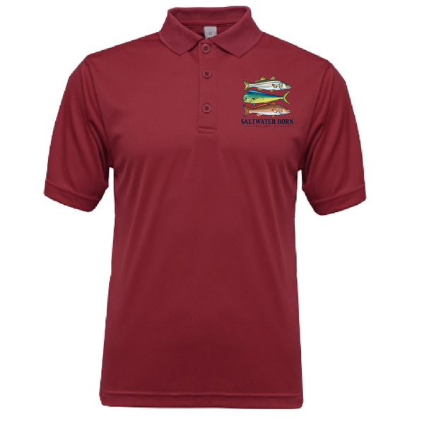 Stuart, FL Fishing Trio Men's Short Sleeve UPF 50+ Dry-Fit Polo