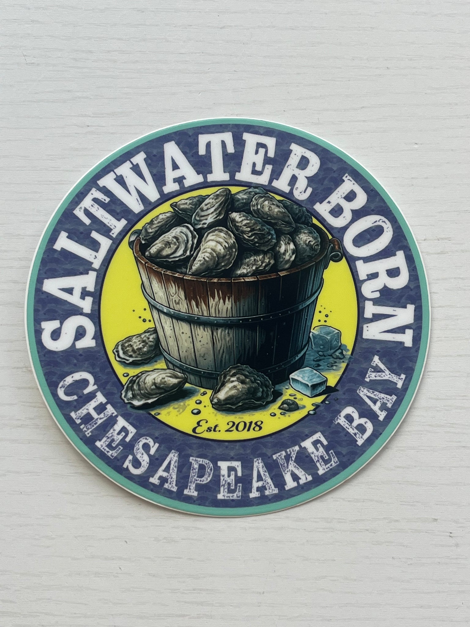 Saltwater Born Chesapeake Bay Sticker