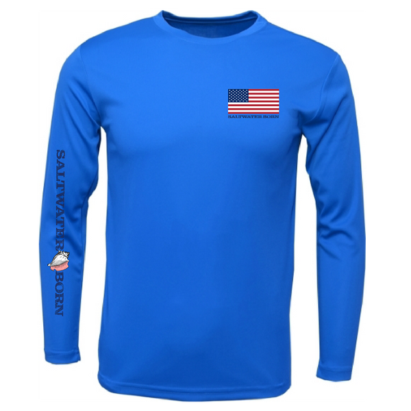 USA Hammerhead Men's Long Sleeve UPF 50+ Dry-Fit Shirt